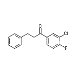 structure of CAS# 898764-42-6, 1-(3-Chloro-4-fluorophenyl)-3-phenyl-1-propanone;3'-chloro-4'-fluoro-3-phenylpropiophenone
