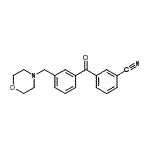 结构式 CAS# 898765-14-5, 3-[3-(4-吗啉基甲基)苯甲酰基]苯甲腈