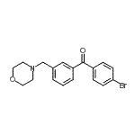 结构式 CAS# 898765-38-3, (4-溴苯基)[3-(4-吗啉基甲基)苯基]甲酮
