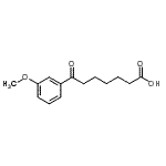 structure of CAS# 898765-60-1, 7-(3-Methoxyphenyl)-7-oxoheptanoic acid;7-(3-Methoxyphenyl)-7-oxoheptanoic acid