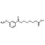 structure of CAS# 898765-63-4, 8-(3-Methoxyphenyl)-8-oxooctanoic acid;8-(3-Methoxyphenyl)-8-oxooctanoic acid