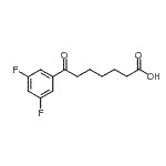 结构式 CAS# 898765-83-8, 7-(3,5-二氟苯基)-7-氧代庚酸