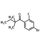 结构式 CAS# 898765-84-9, 1-(4-溴-2-氟苯基)-2,2-二甲基-1-丁酮