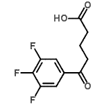 结构式 CAS# 898765-89-4, 5-氧代-5-(3,4,5-三氟苯基)戊酸
