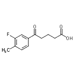 structure of CAS# 898765-93-0, 5-(3-Fluoro-4-methylphenyl)-5-oxopentanoic acid;5-(3-fluoro-4-methylphenyl)-5-oxovaleric acid