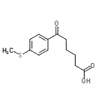 structure of CAS# 898765-97-4, 6-[4-(Methylsulfanyl)phenyl]-6-oxohexanoic acid;6-Oxo-6-(4-thiomethylphenyl)hexanoic acid