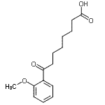 structure of CAS# 898766-01-3, 8-(2-Methoxyphenyl)-8-oxooctanoic acid;8-(2-Methoxyphenyl)-8-oxooctanoic acid;MFCD01311635