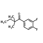 structure of CAS# 898766-04-6, 1-(3,4-Difluorophenyl)-2,2-dimethyl-1-butanone;3',4'-Difluoro-2,2-dimethylbutyrophenone