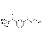 结构式 CAS# 898766-18-2, 乙基3-(2,2-二甲基丙烷酰基)苯甲酸酯