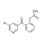 CAS#: 898766-26-2， 2-[(5-Bromo-3-pyridinyl)carbonyl]phenyl acetate