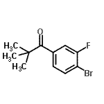 结构式 CAS# 898766-27-3, 1-(4-溴-3-氟苯基)-2,2-二甲基-1-丙酮
