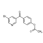 CAS#: 898766-32-0， 4-[(5-Bromo-3-pyridinyl)carbonyl]phenyl acetate
