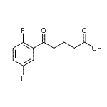 结构式 CAS# 898766-34-2, 5-(2,5-二氟苯基)-5-氧代戊酸