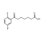 结构式 CAS# 898766-37-5, 7-(2,5-二氟苯基)-7-氧代庚酸