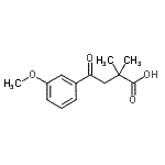 structure of CAS# 898766-61-5, 4-(3-Methoxyphenyl)-2,2-dimethyl-4-oxobutanoic acid;2,2-Dimethyl-4-(3-methoxyphenyl)-4-oxobutyric acid