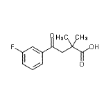 结构式 CAS# 898766-70-6, 4-(3-氟苯基)-2,2-二甲基-4-氧代丁酸