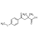 结构式 CAS# 898766-73-9, 2,2-二甲基-4-[4-(甲硫基)苯基]-4-氧代丁酸