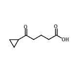 structure of CAS# 898766-87-5, 5-Cyclopropyl-5-oxopentanoic acid;5-Cyclopropyl-5-oxovaleric acid;MFCD01320152