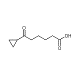structure of CAS# 898766-89-7, 6-Cyclopropyl-6-oxohexanoic acid;6-Cyclopropyl-6-oxohexanoic acid