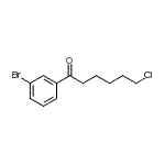 structure of CAS# 898766-96-6, 1-(3-Bromophenyl)-6-chloro-1-hexanone;1-(3-bromophenyl)-6-chloro-1-oxohexane