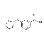 结构式 CAS# 898767-05-0, 3-(1,3-二氧戊环-2-基甲基)苯甲酸