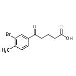 structure of CAS# 898767-16-3, 5-(3-Bromo-4-methylphenyl)-5-oxopentanoic acid;5-(3-bromo-4-methylphenyl)-5-oxovaleric acid