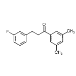 structure of CAS# 898767-20-9, 1-(3,5-Dimethylphenyl)-3-(3-fluorophenyl)-1-propanone;3',5'-dimethyl-3-(3-fluorophenyl)propiophenone
