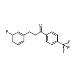 structure of CAS# 898767-44-7, 3-(3-Fluorophenyl)-1-[4-(trifluoromethyl)phenyl]-1-propanone;3-(3-fluorophenyl)-4'-trifluoromethylpropiophenone