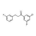 structure of CAS# 898767-53-8, 1-(3-Chloro-5-fluorophenyl)-3-(3-fluorophenyl)-1-propanone;3'-chloro-5'-fluoro-3-(3-fluorophenyl)propiophenone