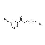 structure of CAS# 898767-62-9, 3-(5-Cyanopentanoyl)benzonitrile;6-(3-cyanophenyl)-6-oxohexanenitrile