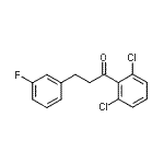 structure of CAS# 898767-75-4, 1-(2,6-Dichlorophenyl)-3-(3-fluorophenyl)-1-propanone;2',6'-dichloro-3-(3-fluorophenyl)propiophenone