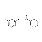 structure of CAS# 898767-83-4, 1-Cyclohexyl-3-(3-fluorophenyl)-1-propanone;cyclohexyl 2-(3-fluorophenyl)ethyl ketone