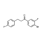 结构式 CAS# 898768-43-9, 1-(4-溴-3-氟苯基)-3-(4-氟苯基)-1-丙酮