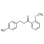 structure of CAS# 898768-65-5, 3-(4-Methylphenyl)-1-[2-(methylsulfanyl)phenyl]-1-propanone;3-(4-methylphenyl)-2'-thiomethylpropiophenone