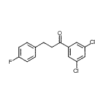 structure of CAS# 898768-76-8, 1-(3,5-Dichlorophenyl)-3-(4-fluorophenyl)-1-propanone;3',5'-dichloro-3-(4-fluorophenyl)propiophenone