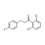structure of CAS# 898768-84-8, 1-(2,6-Dichlorophenyl)-3-(4-fluorophenyl)-1-propanone;2',6'-dichloro-3-(4-fluorophenyl)propiophenone