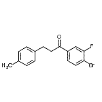 structure of CAS# 898768-89-3, 1-(4-Bromo-3-fluorophenyl)-3-(4-methylphenyl)-1-propanone;4'-bromo-3'-fluoro-3-(4-methylphenyl)propiophenone