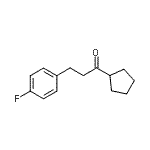 structure of CAS# 898768-90-6, 1-Cyclopentyl-3-(4-fluorophenyl)-1-propanone;cyclopentyl 2-(4-fluorophenyl)ethyl ketone