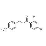 structure of CAS# 898769-07-8, 1-(4-Bromo-2-fluorophenyl)-3-(4-methylphenyl)-1-propanone;4'-bromo-2'-fluoro-3-(4-methylphenyl)propiophenone