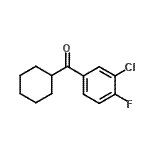 structure of CAS# 898769-27-2, (3-Chloro-4-fluorophenyl)(cyclohexyl)methanone;3-Chloro-4-fluorophenyl cyclohexyl ketone