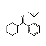 structure of CAS# 898769-30-7, Cyclohexyl[2-(trifluoromethyl)phenyl]methanone;cyclohexyl 2-trifluoromethylphenyl ketone;cyclohexyl[2-(trifluoromethyl)phenyl]methanone;MFCD03841365