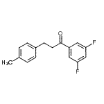 结构式 CAS# 898769-40-9, 1-(3,5-二氟苯基)-3-(4-甲基苯基)-1-丙酮