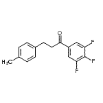 结构式 CAS# 898769-43-2, 3-(4-甲基苯基)-1-(3,4,5-三氟苯基)-1-丙酮