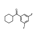 structure of CAS# 898769-58-9, Cyclohexyl(3,5-difluorophenyl)methanone;cyclohexyl 3,5-difluorophenyl ketone