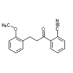 structure of CAS# 898769-69-2, 2-[3-(2-Methoxyphenyl)propanoyl]benzonitrile;2'-cyano-3-(2-methoxyphenyl)propiophenone
