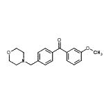 structure of CAS# 898769-70-5, (3-Methoxyphenyl)[4-(4-morpholinylmethyl)phenyl]methanone;3-methoxy-4'-morpholinomethyl benzophenone