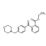 structure of CAS# 898769-80-7, Ethyl 2-[4-(4-morpholinylmethyl)benzoyl]benzoate;2-Carboethoxy-4'-morpholinomethyl benzophenone