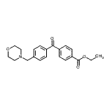 structure of CAS# 898769-84-1, Ethyl 4-[4-(4-morpholinylmethyl)benzoyl]benzoate;4-carboethoxy-4'-morpholinomethyl benzophenone