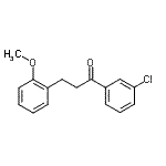 structure of CAS# 898769-89-6, 1-(3-Chlorophenyl)-3-(2-methoxyphenyl)-1-propanone;3'-chloro-3-(2-methoxyphenyl)propiophenone
