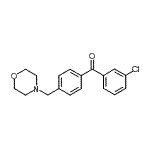 structure of CAS# 898769-94-3, (3-Chlorophenyl)[4-(4-morpholinylmethyl)phenyl]methanone;(3-Chlorophenyl)(4-morpholin-4-ylmethylphenyl)methanone;3-chloro-4'-morpholinomethyl benzophenone
